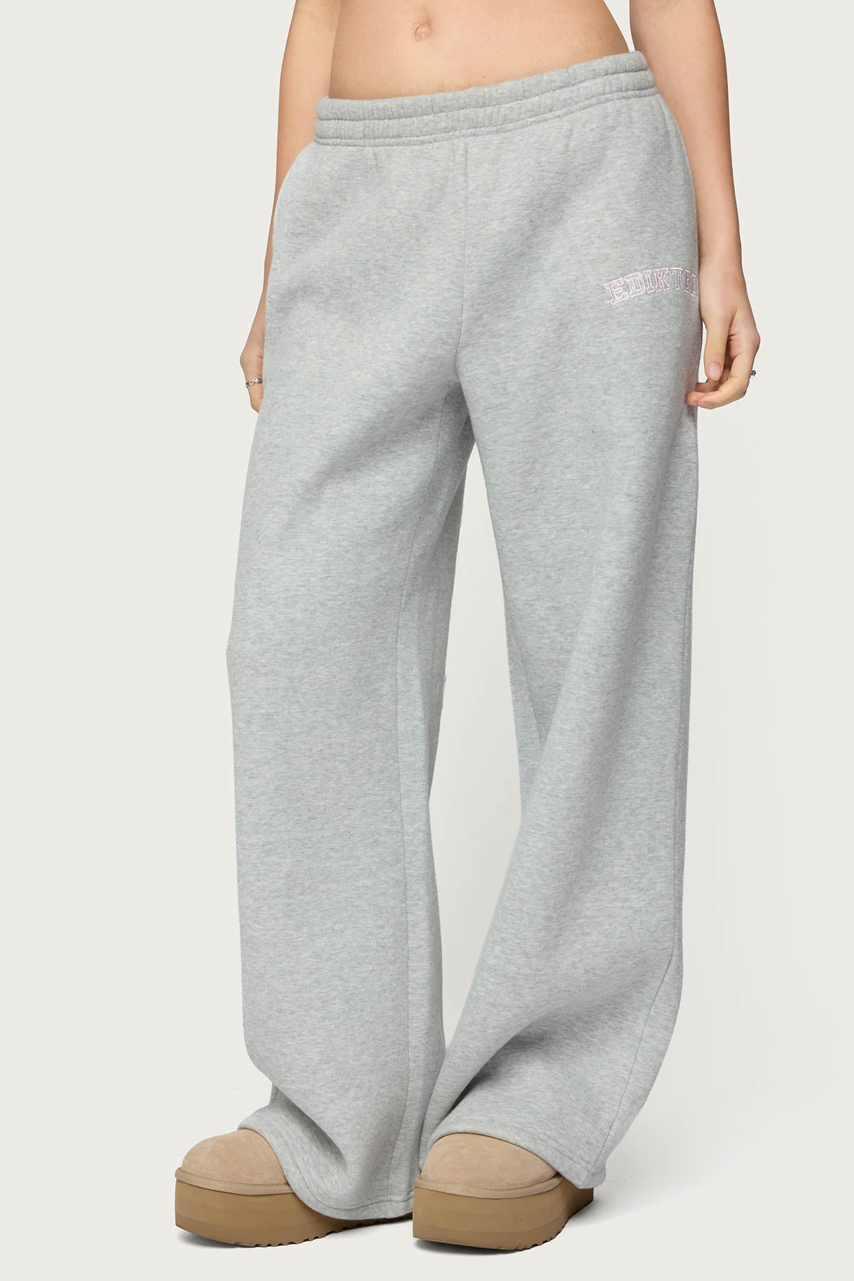 Edikted Lover Wide Leg Sweatpants