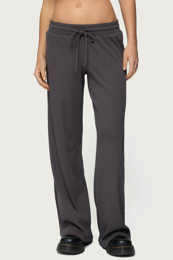 Cicilia Straight Leg Ribbed Pants view 2
