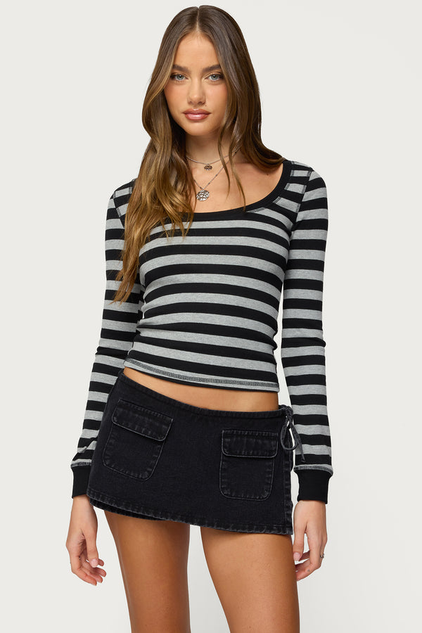 Rainey Striped Long Sleeve Top view 1