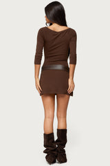 Jadey Boat Neck Mini Dress