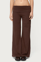 Petite Wide Leg Foldover Pants