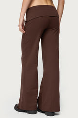 Petite Wide Leg Foldover Pants