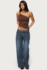 1980 Leopard Patch Low Rise Baggy Jeans