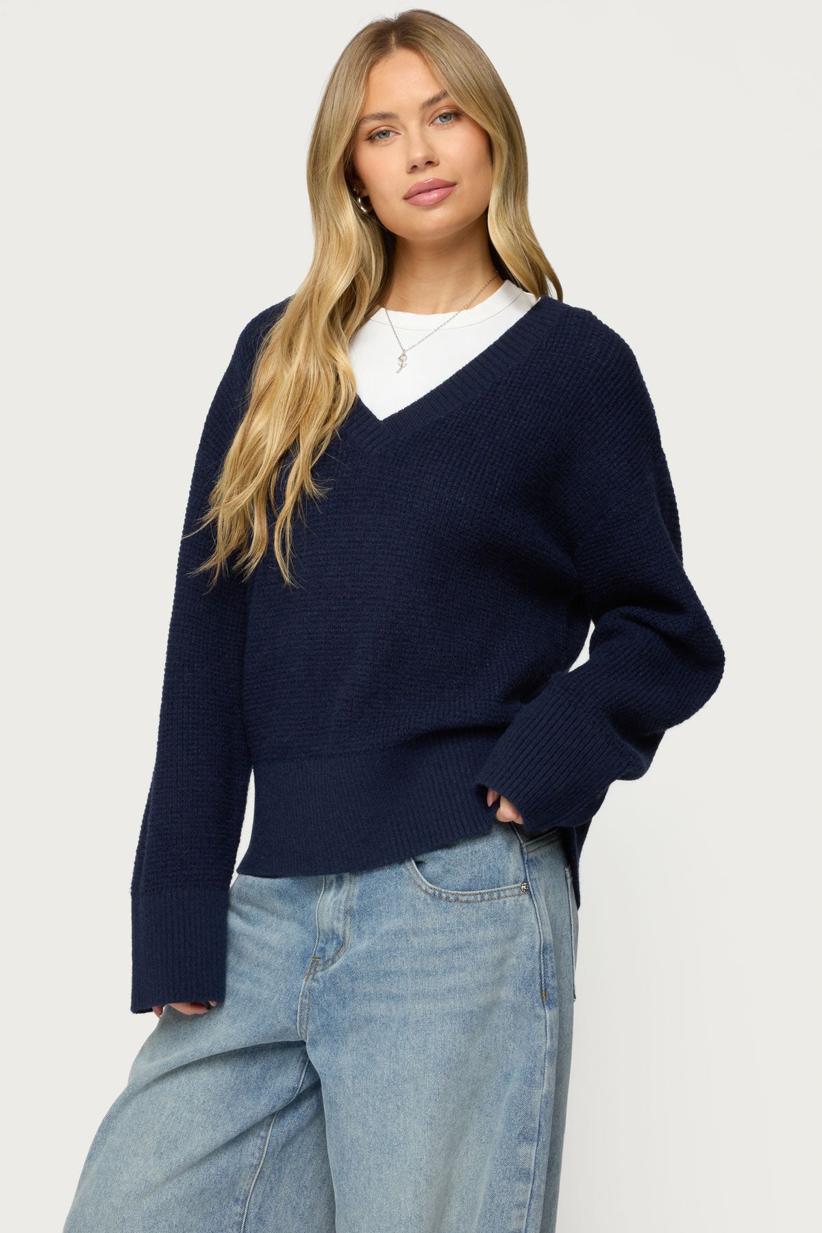 Bluebell Oversized Waffle Knit Sweater