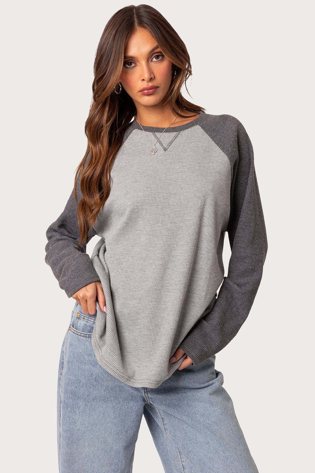 Me Time Oversized Waffle Top