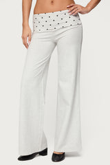Reeva Polka Dot Foldover Pants