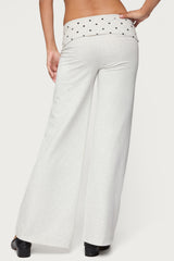 Reeva Polka Dot Foldover Pants