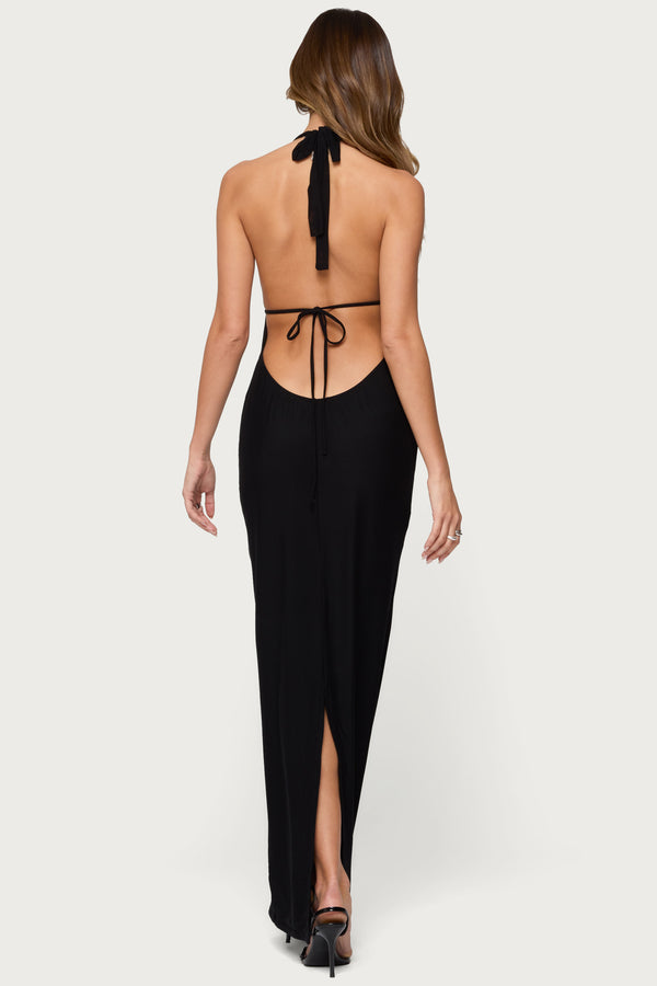 Laretta Cowl Neck Backless Maxi Dress view 2