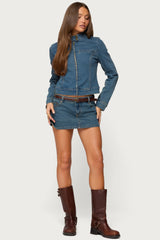 Josiee Stretchy Denim Mini Skort