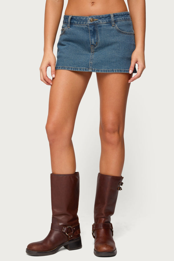 Josiee Stretchy Denim Mini Skort view 2