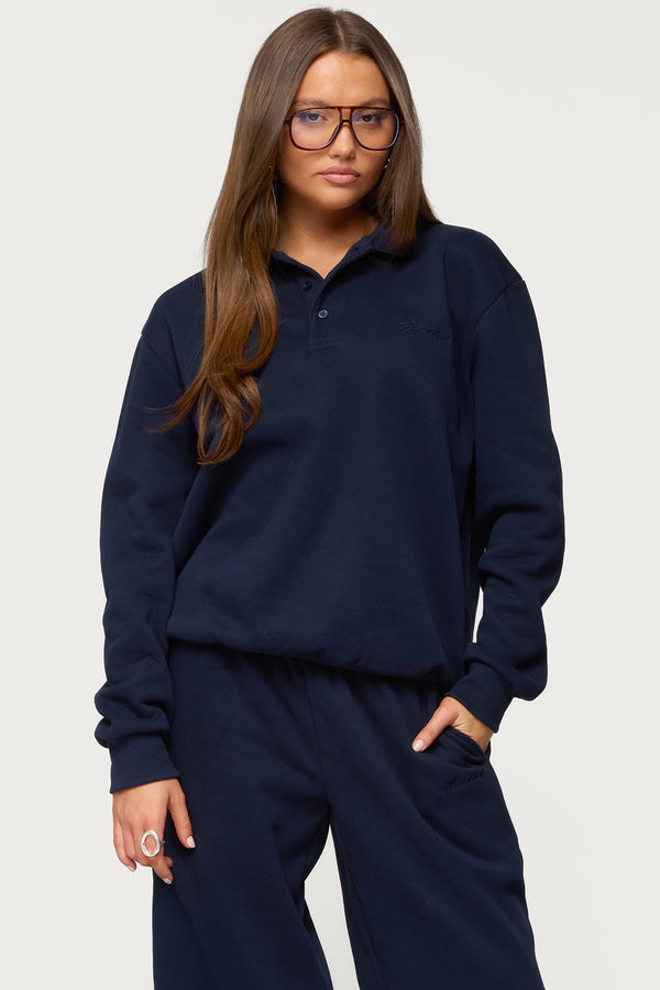 Jayce Oversized Edikted Polo Sweatshirt view 1