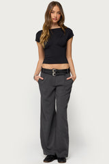 Leonah Ruched Boat Neck Top