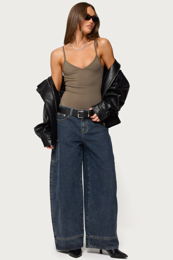 Teaghan V Neck Fitted Bodysuit view 2