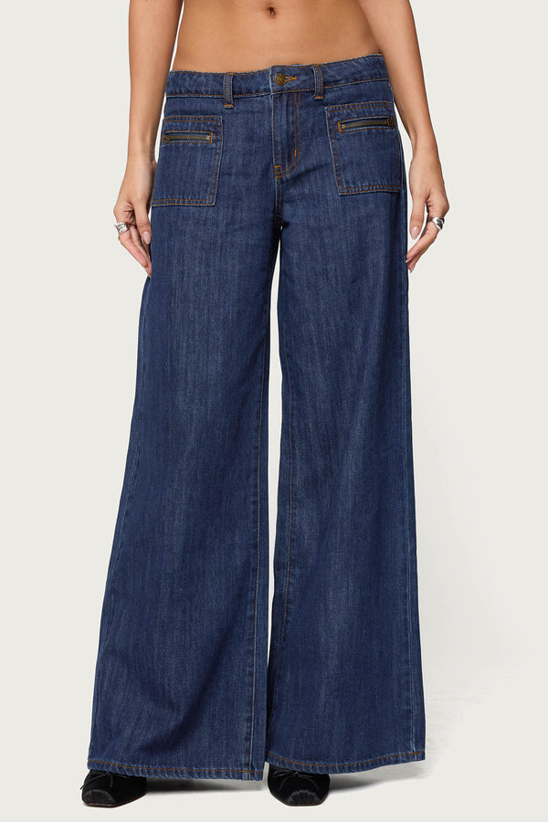 Jimena Low Rise Wide Leg Jeans view 2