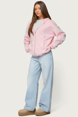 Rocia Oversized Zip Up Hoodie