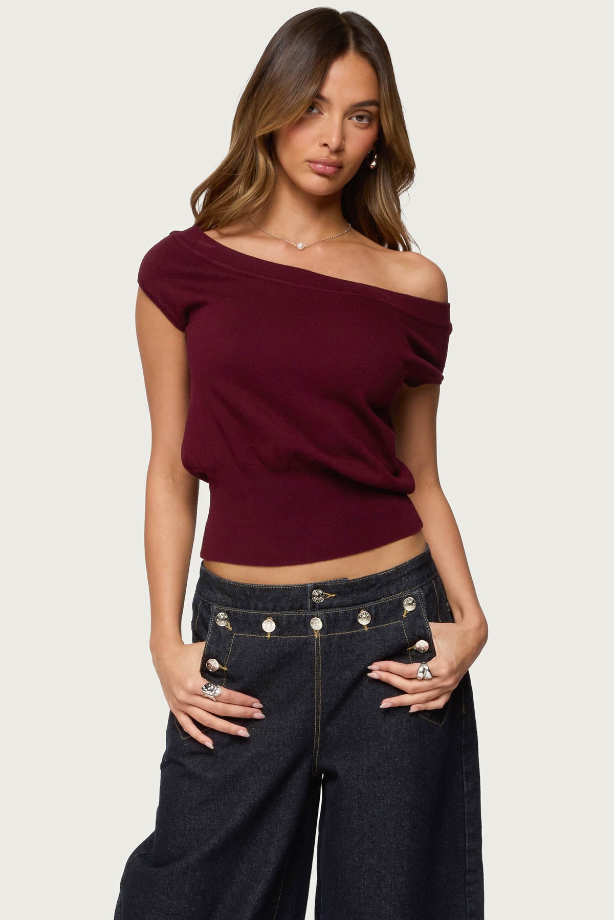 Michaela Off Shoulder Knit Top