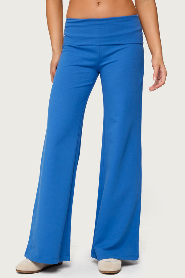Wide Leg Foldover Pants view 2