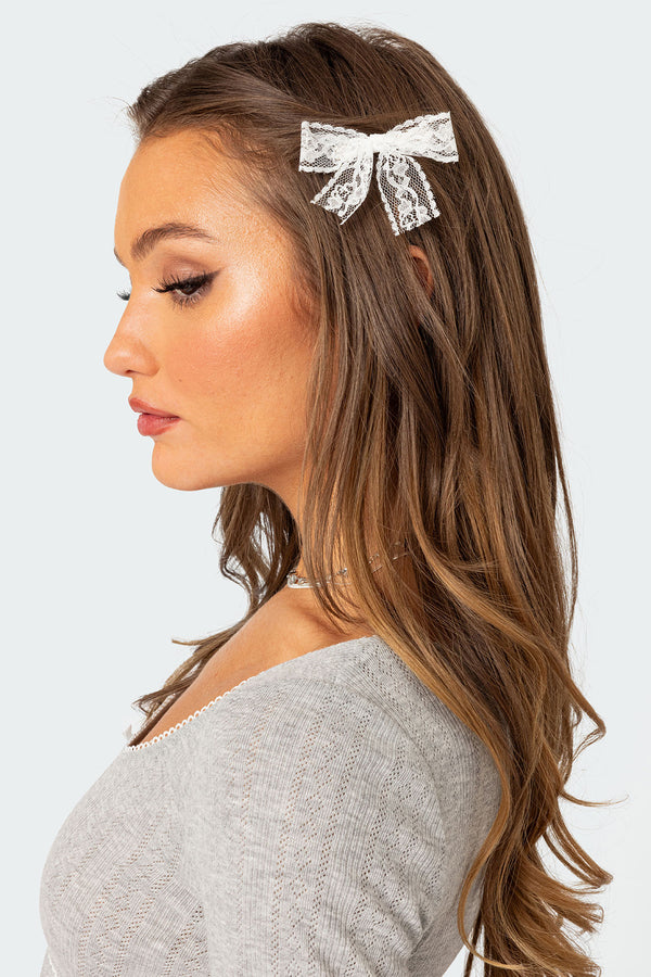 Lace Bow Hair Clip Pack view 1