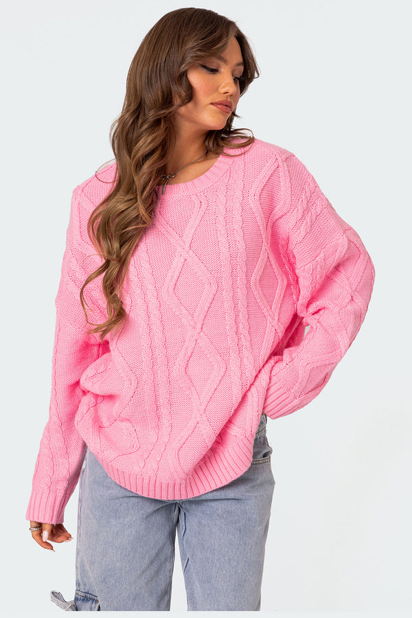 Kennedy Oversized Cable Knit Sweater view 1