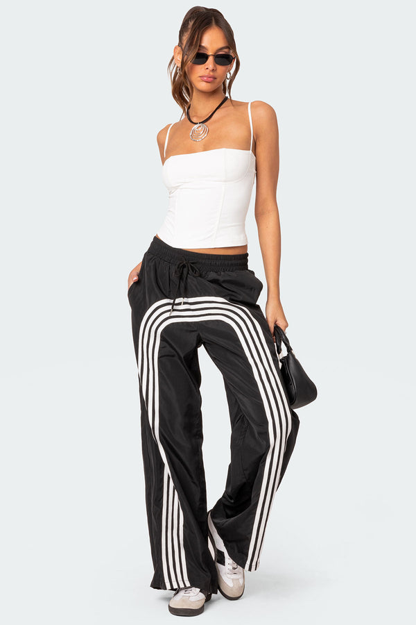 Wilda Striped Nylon Track Pants view 1