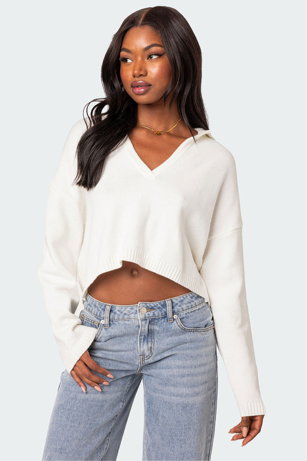 Marcie Oversize Cropped Sweater view 1