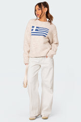 Greece Oversized Chunky Knit Sweater