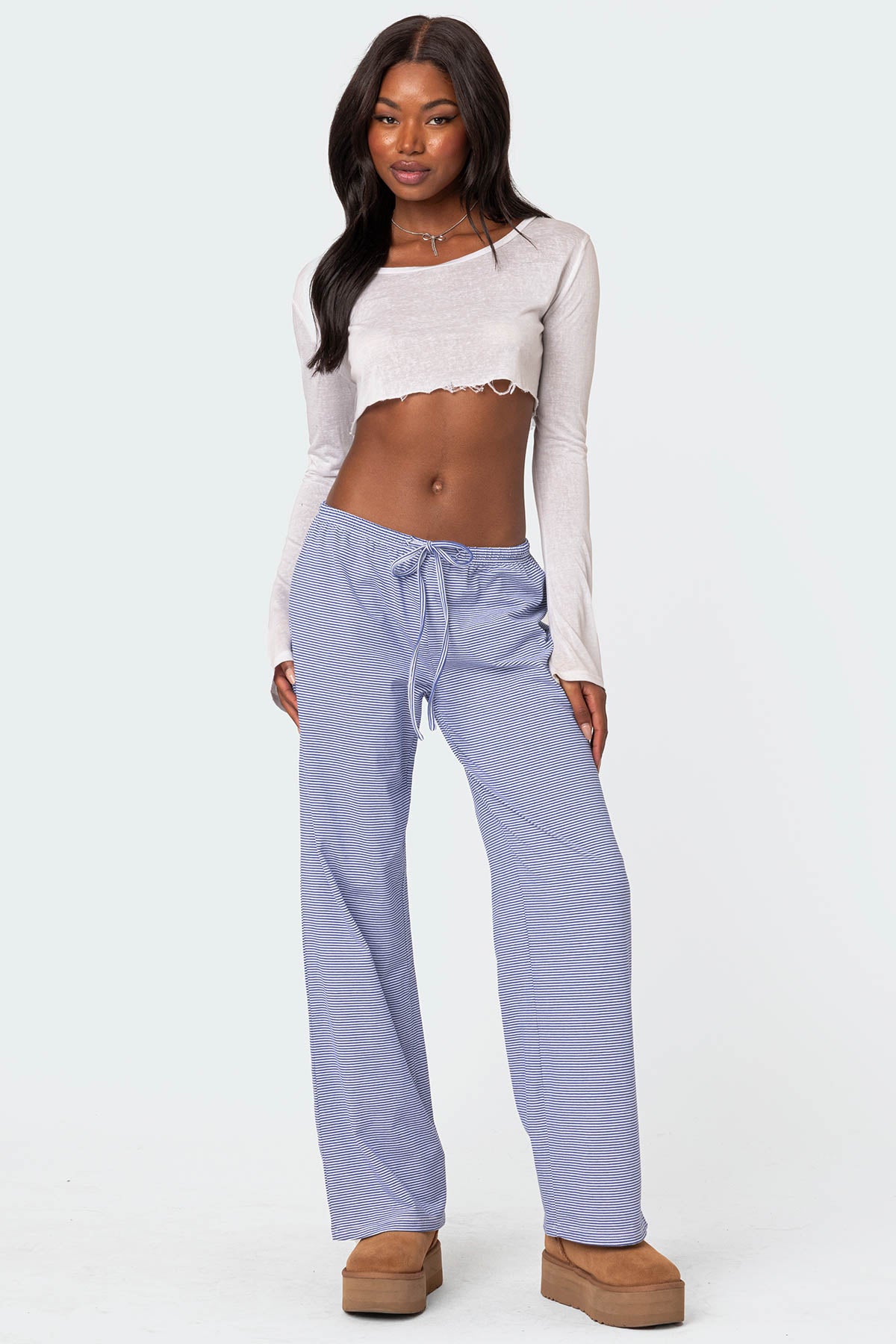 Olivia Striped Loose Fit Pants