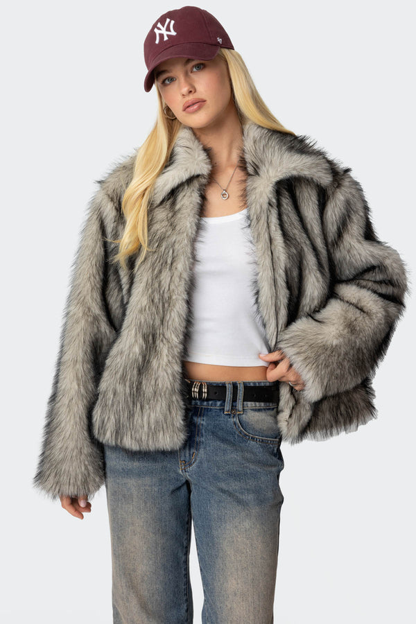 Mob Wife Faux Fur Jacket view 2