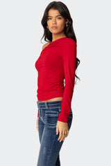 Ronnie Asymmetric Long Sleeve Top