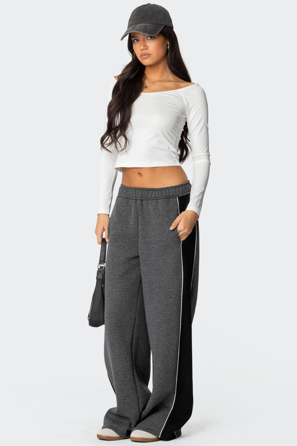 Contrast Panel Sweatpants view 1