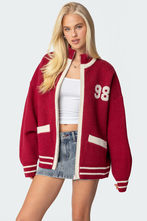 98 Varsity Zip Up Sweater view 1