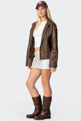 Bexley Bow Satin Effect Mini Skirt