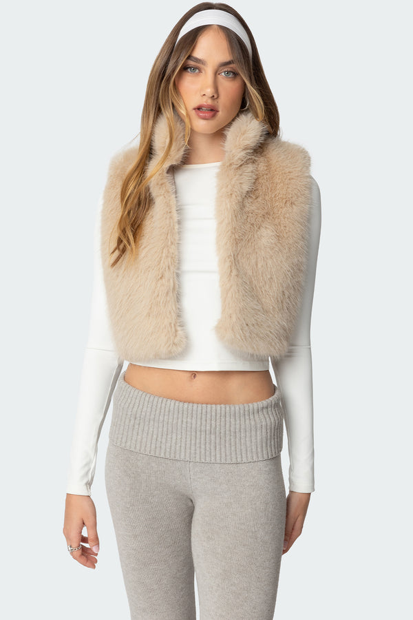 Cassandra Faux Fur Vest view 1