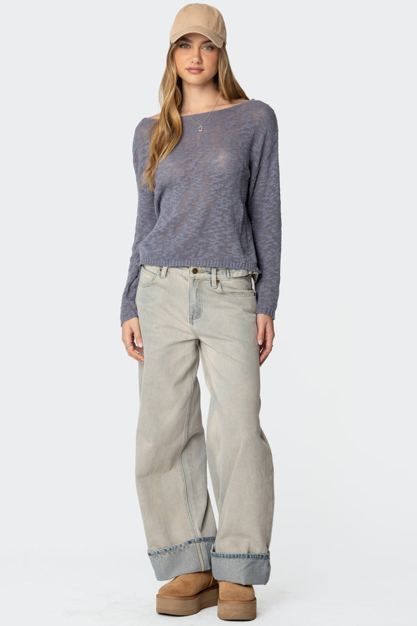 Bri Oversized Boat Neck Sweater view 2