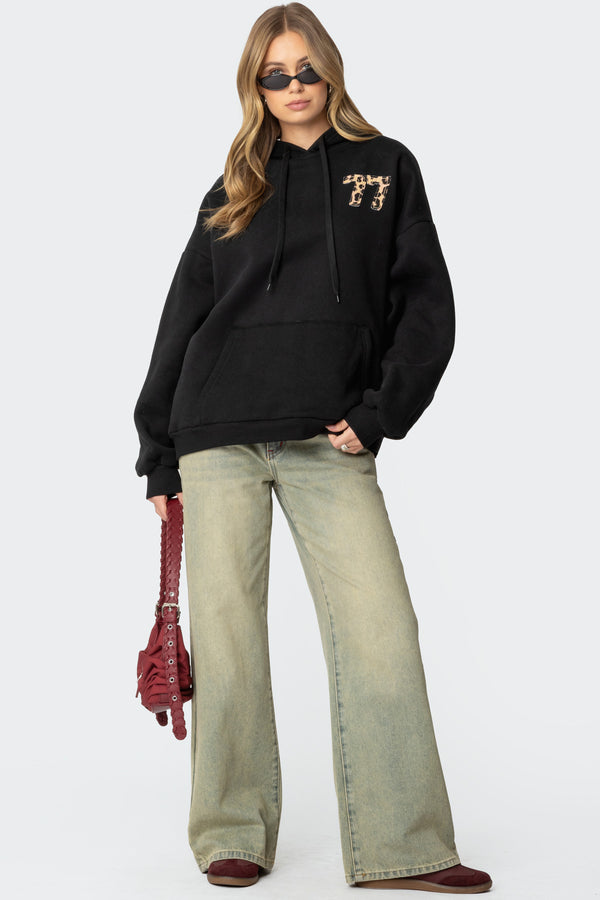 Leopard 77 Oversized Hoodie view 2
