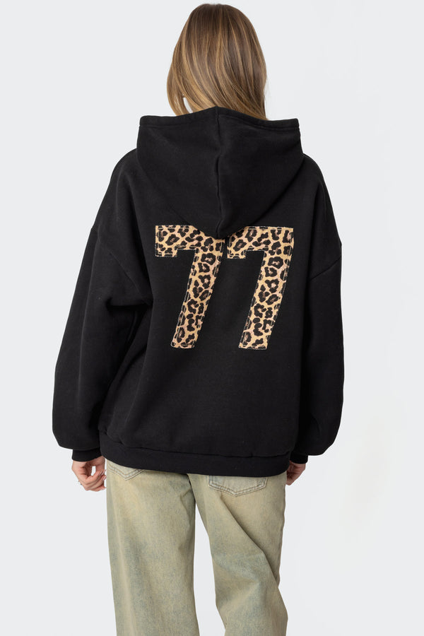 Leopard 77 Oversized Hoodie view 1