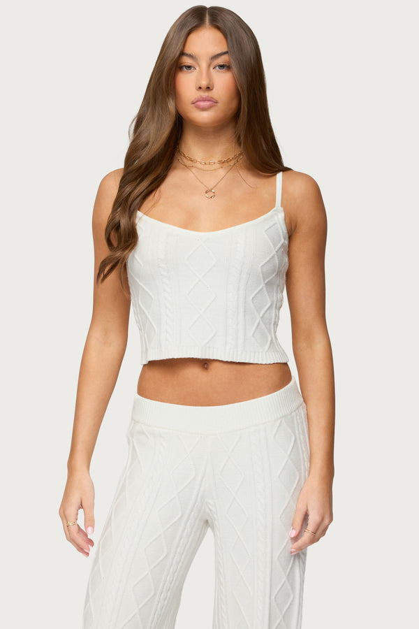 Louise Cable Knit Tank Top view 1