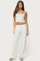 Louise Straight Leg Cable Knit Pants