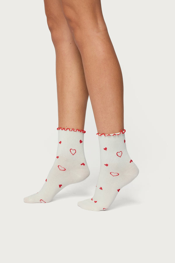 Contrast Frilly Socks view 1