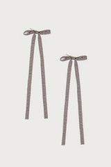 Gingham Bow Hair Clip Set