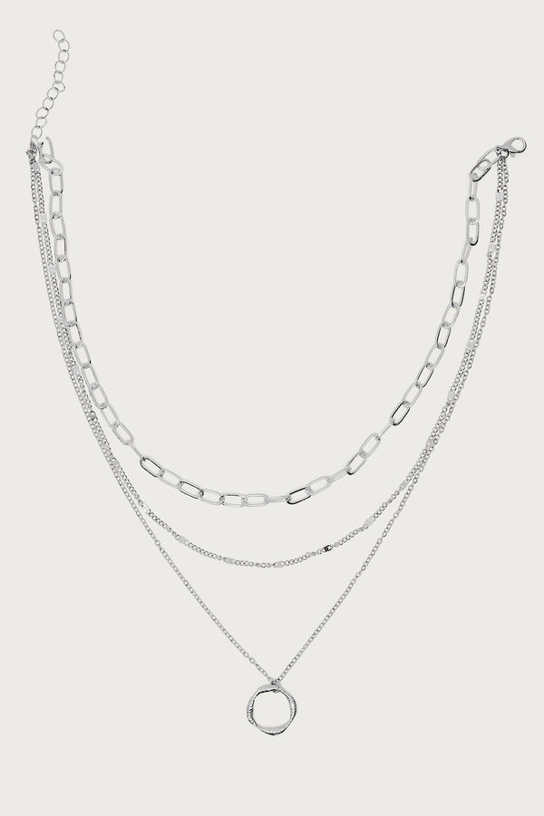 Layered Mixed Chain Necklace view 2