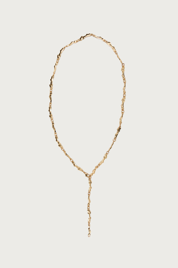 Textured Cascading Chain Necklace view 2