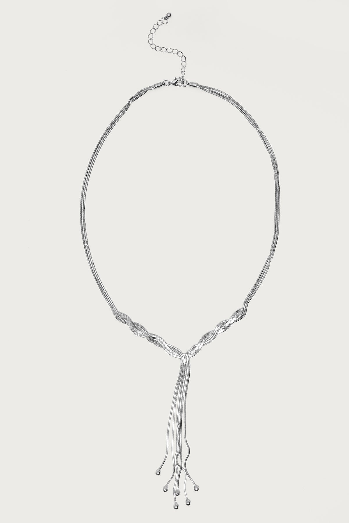 Braided Cascading Chain Necklace