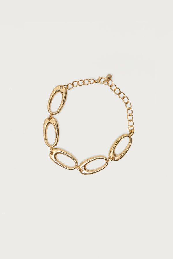 Linked Oval Chain Bracelet view 2