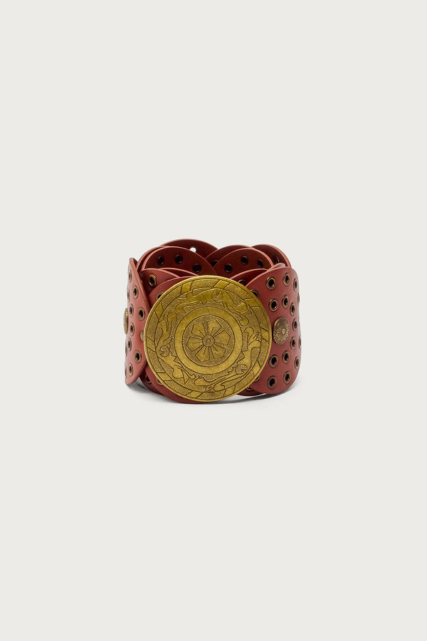 Faux Leather Western Disc Belt view 2