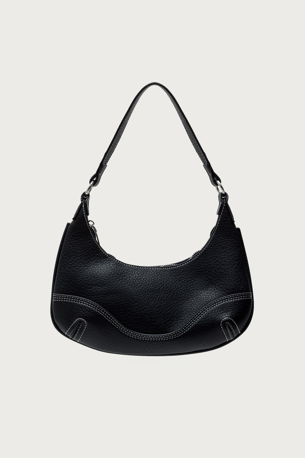 Contrast Stitch Faux Leather Bag