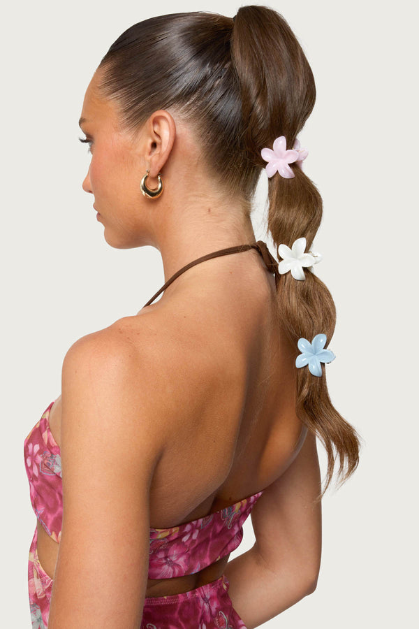 Mini Flower Hair Clip Pack view 2