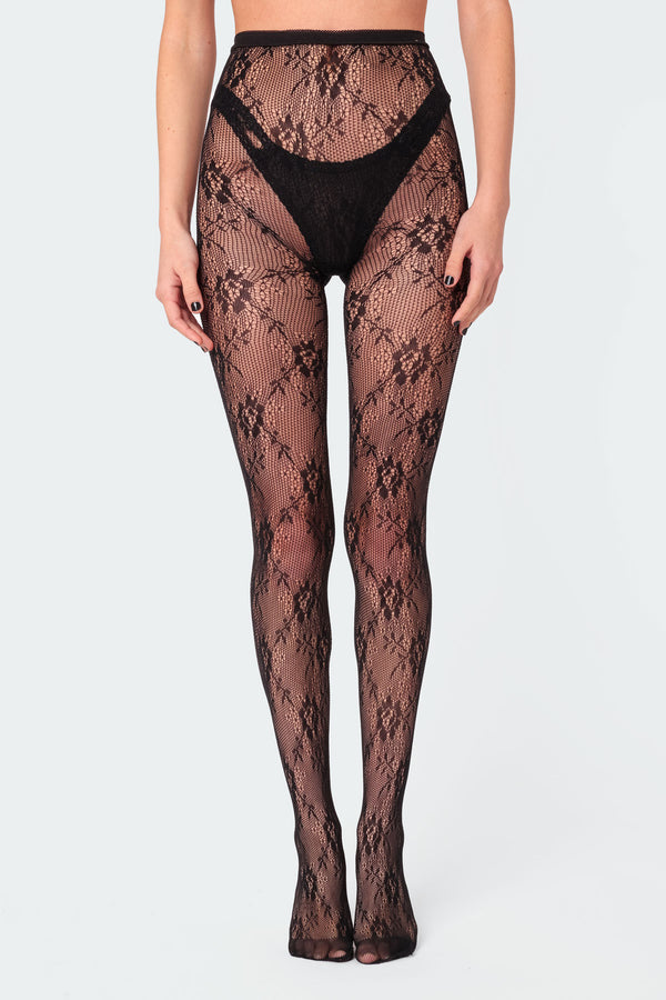 Sheer Lace Tights view 1