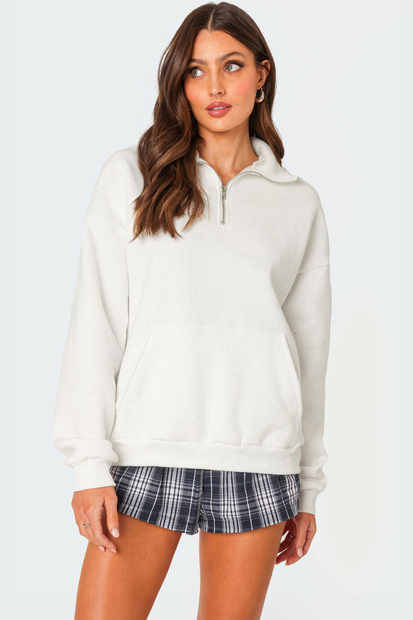 Oversized Quarter Zip Sweatshirt view 1