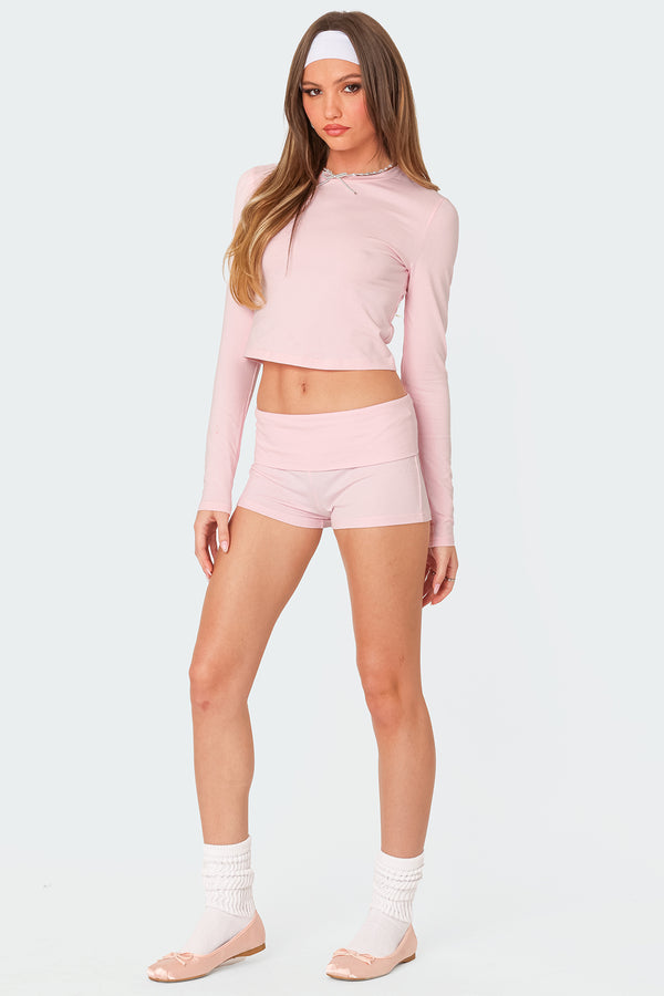 Meg Fold Over Shorts view 1